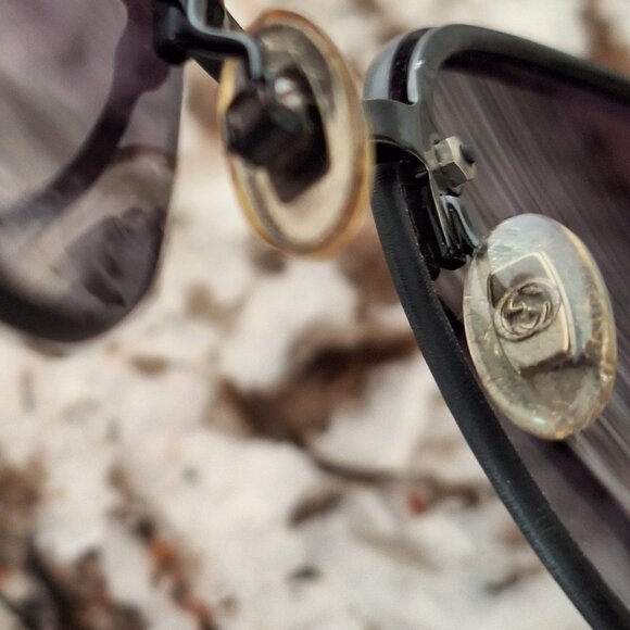 Gucci Women's 2897 65ZN6 Black Designer Sunglasses - Picture 7 of 11